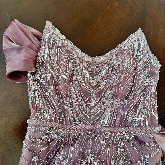 Pink/purple sequin gown - Picture 7 of 12
